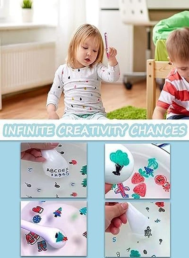 Kreative Kraft Magical Water Painting Pen, Doodle Water Floating Pens, Whiteboard Magical Water Painting Marker Pen for Girls Boys Kids Educational Toys (12 Pcs) - Image 3