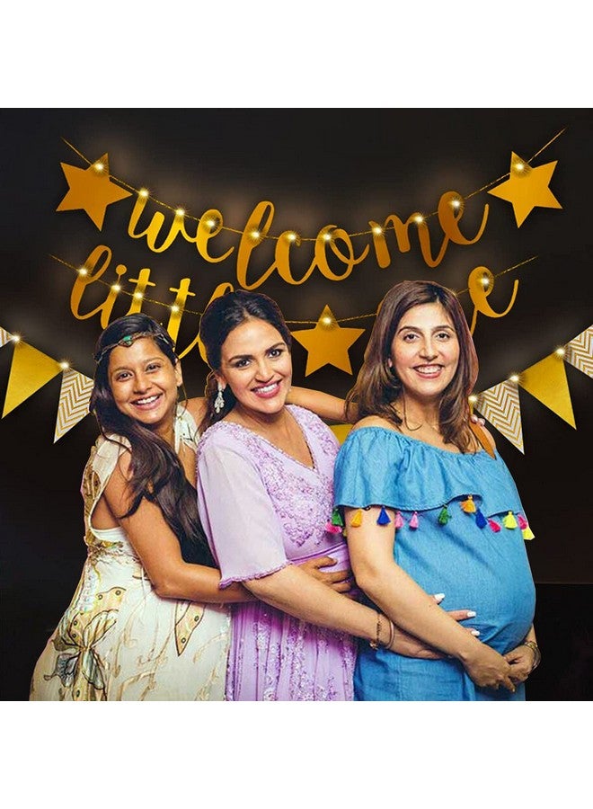 بارتي بروبس مجموعة ديكورات الترحيب بالمولود الجديد من بارتي بروبز - لافتة ترحيب بالمولود الجديد (ورق مقوى) مع أضواء خرافية | لافتة ترحيب بالمولود الجديد | ديكورات ترحيب بالمولود الجديد | ديكورات ترحيب بالمولود الجديد | مرحبًا بالمولود الجديد - Image 3