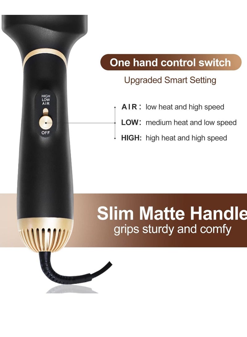 Hot Air Brush,Hair Dryer Brush, Professional Hair Dryer & Volumizer 3 in 1 Upgrade Anti-Scald Negative Ionic Technology Hair Straightener Brush,Salon Negative Ion Ceramic Electric Blow Dryer - Image 3