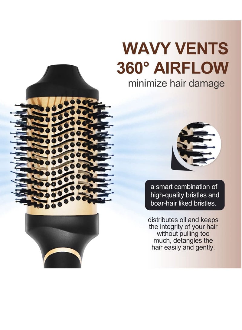 Hot Air Brush,Hair Dryer Brush, Professional Hair Dryer & Volumizer 3 in 1 Upgrade Anti-Scald Negative Ionic Technology Hair Straightener Brush,Salon Negative Ion Ceramic Electric Blow Dryer - Image 5