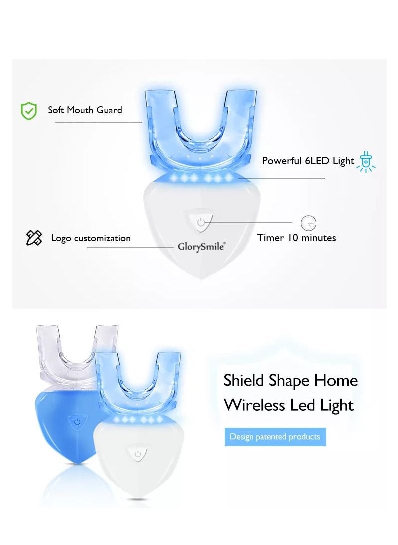 Teeth Whitening Light Kit 6X LED Lights Accelerator + 3V Lithium Battery 3 Gel Syringes Mouth Tray Enamel Safe Whitening Brightening Stain & Plaque Removal Unisex - pzsku/ZF9233AC6D07AF168C7C7Z/45/_/1674024890/f9aac3d0-897e-4eed-8027-1ca082e942d8