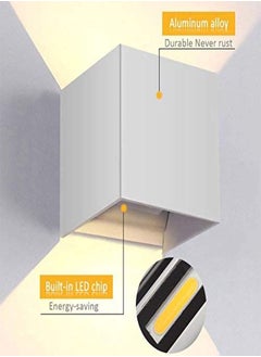 Vmax LED Wall Light Aluminum Waterproof Outdoor Light 16W  Adjustable Indoor Wall Lamp Warm Light (White -16W, Outdoor)  - Image 3