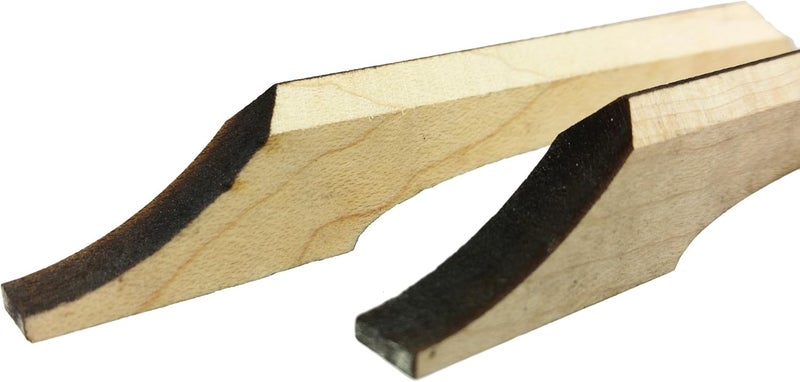 C. B. Gitty Laser-cut Hardwood Bridge Blanks for Cigar Box Guitars - Choose Style, Wood and Quantity! (Flying Kay (12-pack), Maple) - Image 2