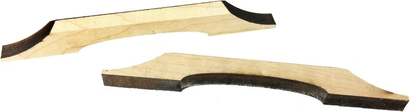 C. B. Gitty Laser-cut Hardwood Bridge Blanks for Cigar Box Guitars - Choose Style, Wood and Quantity! (Flying Kay (12-pack), Maple) - Image 1