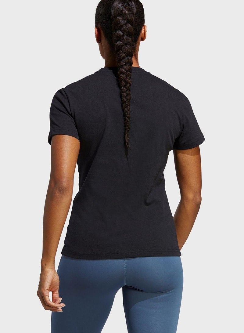 Adidas W Logo Tee Black Hiking T-Shirts XS - Image 2