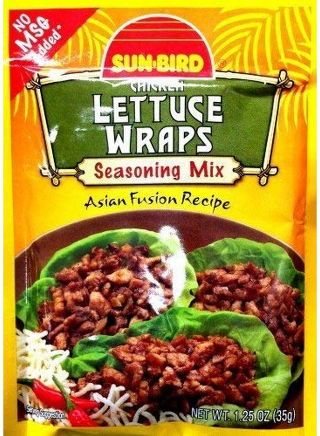 Lettuce Wrap Seasoning Mix Packets - Asian Fusion Recipe for Chicken - 1.25 Ounce Each (Pack of 4)