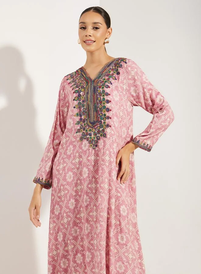 Maxim Creation Multi Dori Embroidery Jalabiya by Styli
