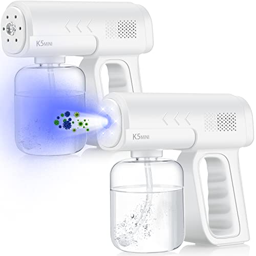Kittmip 2 Pack Rechargeable Atomizer Sprayer Gun Handheld Nano Spray Cordless Disinfectant Steam Large Capacity Electric Fogger Machine Disinfection for Car School Home Hotel - Image 1