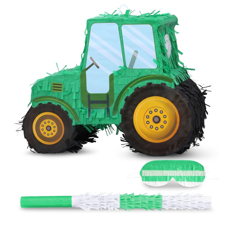 Birchio Pinatas Bundle with a Blindfold and Bat158 x 67 x 12 Inches Tractor Pinatas Kids Excavator Pinatas for Construction Birthday Parties Boys Birthday Party Supplies - Image 3