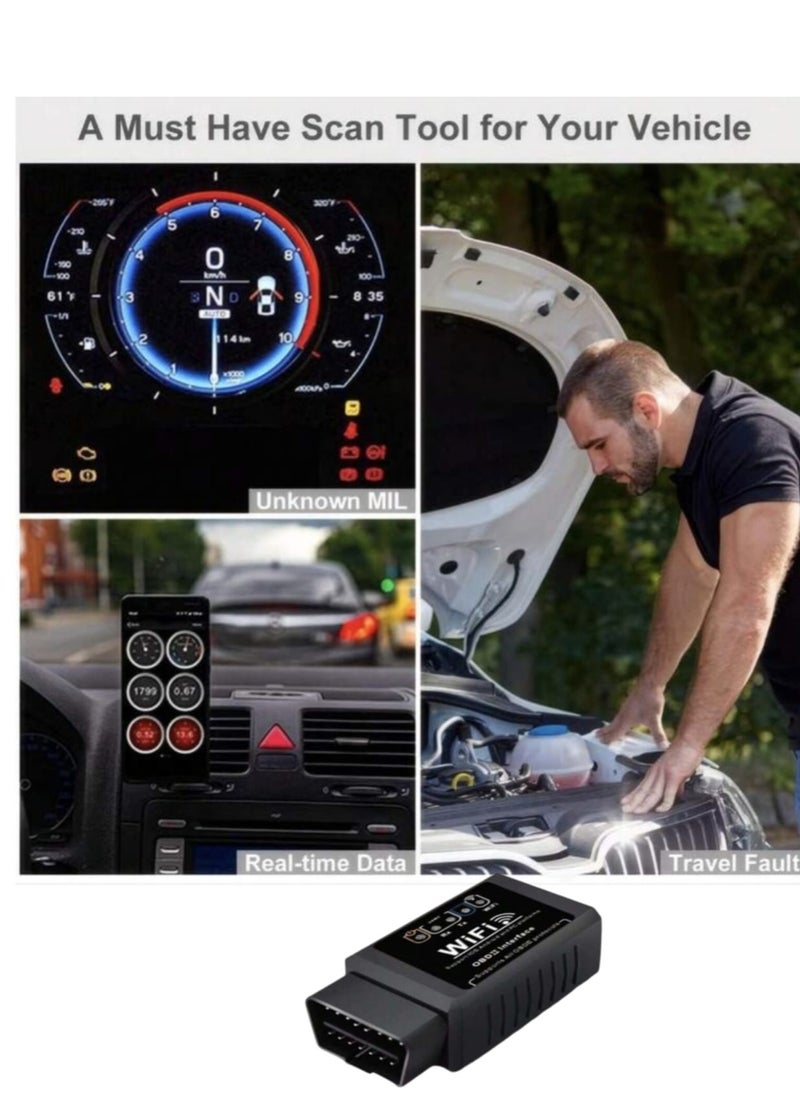 Tool That Scans Cars and Performs OBD2 Elm327  Testing Without the Need for a Car Expert to Detect Errors and Scan the Machine Tag
