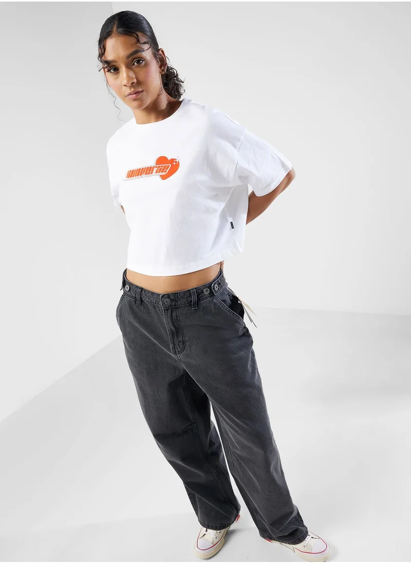CONVERSE Bemy2K Cropped Oversized T-Shirt