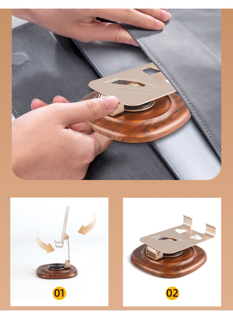360° Rotating Mobile Phone & Tablet Stand – Universal Adjustable Holder with Stable Rotary Lock, Durable Aluminum Alloy Build, Non-Slip Base, 1000g Load Capacity – Compact & Portable for 4–12 Inch Devices-Gold - Image 2