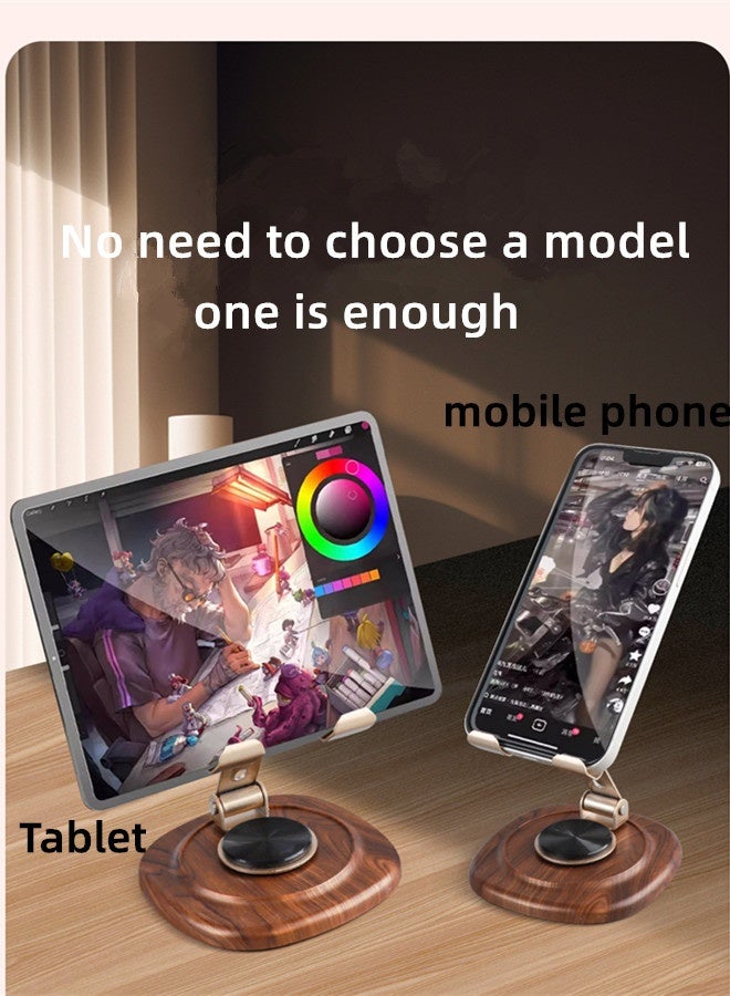 360° Rotating Mobile Phone & Tablet Stand – Universal Adjustable Holder with Stable Rotary Lock, Durable Aluminum Alloy Build, Non-Slip Base, 1000g Load Capacity – Compact & Portable for 4–12 Inch Devices-Gold - Image 5