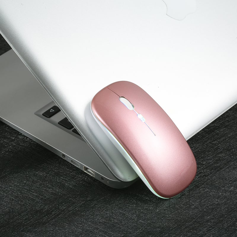Wireless Mouse: Rose Gold, 2.4Ghz USB Receiver, Quiet Operation - 3 Adjustable DPI Levels, Ergonomic Slim Design for Home Office and Daily Computer Use - Image 4