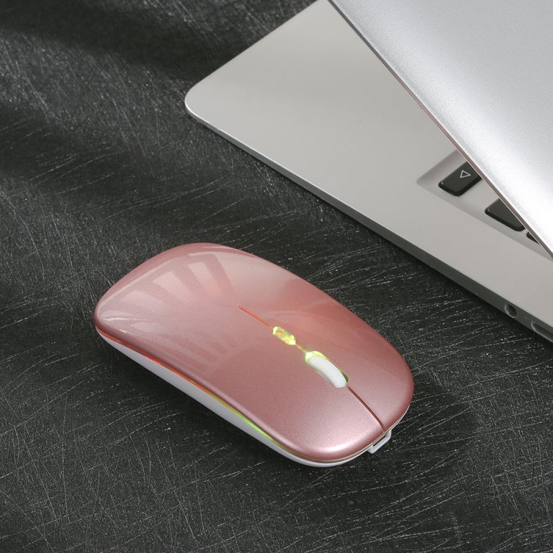 Wireless Mouse: Rose Gold, 2.4Ghz USB Receiver, Quiet Operation - 3 Adjustable DPI Levels, Ergonomic Slim Design for Home Office and Daily Computer Use - Image 2