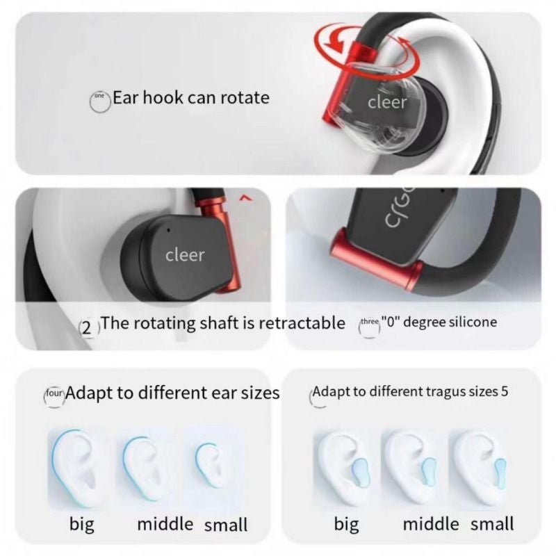 Cleer ARC 3 Wireless Bluetooth Open-Ear Headphones, Dolby Spatial Audio, AI Smart, Game Version, White - Image 2