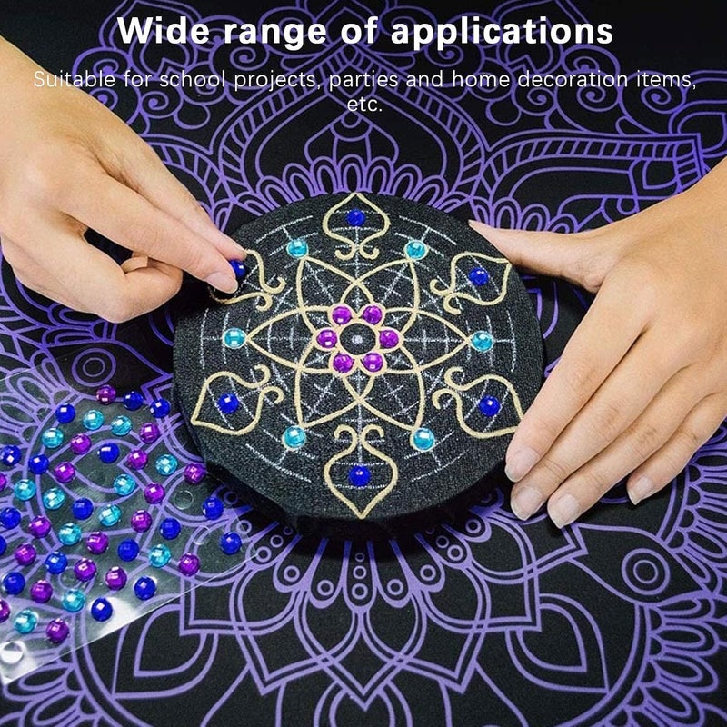 Aramox 8Pcs Thicken Cardboard, Hand Painted Round Black Craft Paperboard with Good Cutting for School Projects Parties and Home Decoration - Image 2
