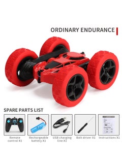 ORiTi ORiTi RC Rotating Stunt Cars Flowering Remote Control Cars Toys with Lights Double-Sided Driving 360-degree Flips Rotating Car Toy, Red  - Image 5