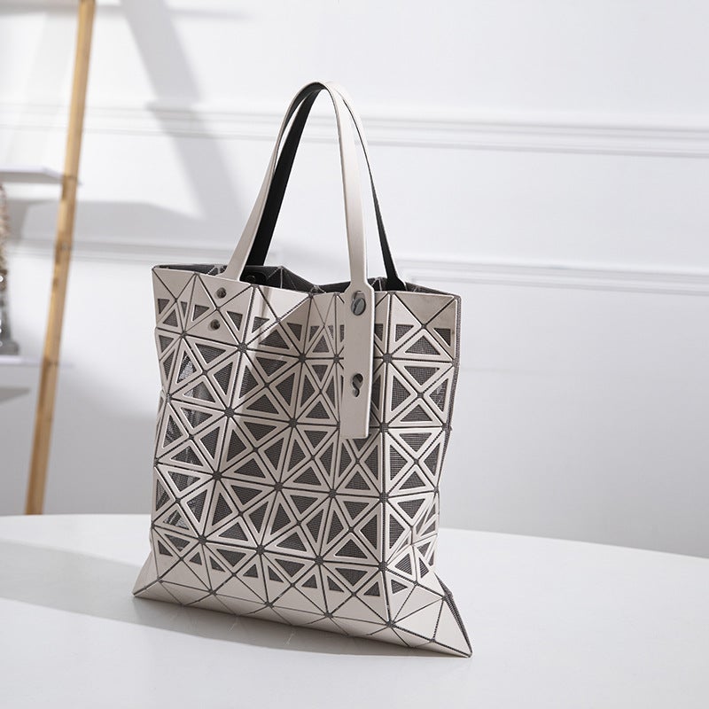 2025 Fashion Casual Women'S Bag Hollow Diamond Geometric Patchwork Bag Women'S Trendy Shoulder Handbag - Image 4