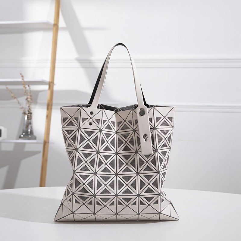 2025 Fashion Casual Women'S Bag Hollow Diamond Geometric Patchwork Bag Women'S Trendy Shoulder Handbag - Image 2