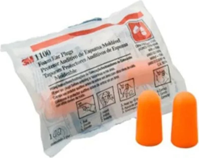 ثري ام 1100 Ear Plugs Sound and Noise Canceling 100 Pairs