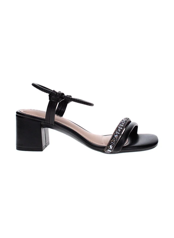 موليكا Moleca Ladies Low Heel Sandals Black | Made In Brazil