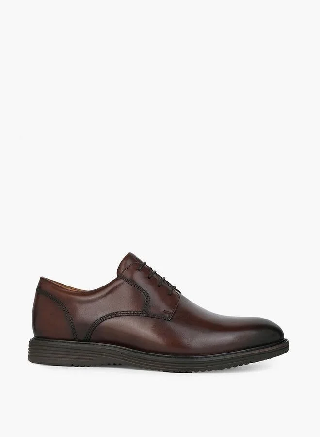 دوتشيني Men Leather Lace-Up Derby Shoes