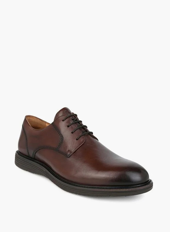 دوتشيني Men Leather Lace-Up Derby Shoes
