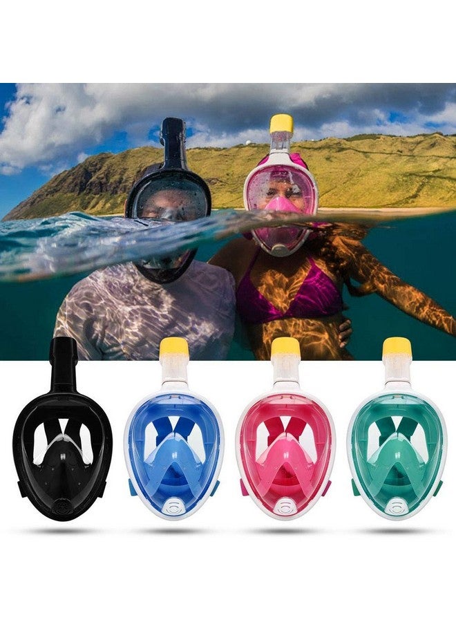 VBM Full Face Snorkeling Mask Diving Gear - Latest Dry Top System,180 Degree Panoramic View Snorkeling Mask with Camera Mount,Safe Breathing,Anti-Leak Anti-Fog-Swim Fins (Green - S/M) - Image 5