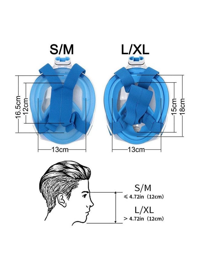 VBM Full Face Snorkeling Mask Diving Gear - Latest Dry Top System,180 Degree Panoramic View Snorkeling Mask with Camera Mount,Safe Breathing,Anti-Leak Anti-Fog-Swim Fins (Green - S/M) - Image 3