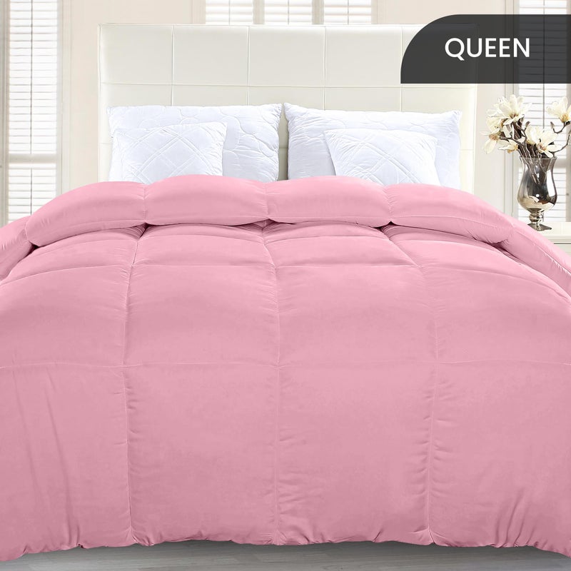 Utopia Bedding Comforter Duvet Insert, Quilted Comforter with Corner Tabs, Box Stitched Down Alternative Comforters Queen Size (Pink) - Image 3