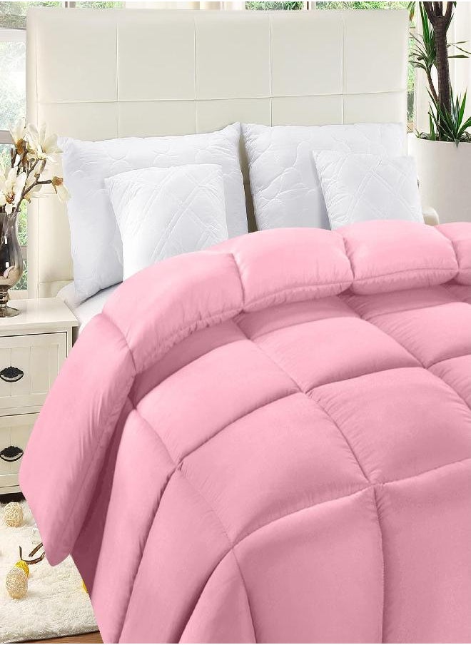 Utopia Bedding Utopia Bedding Comforter Duvet Insert - Quilted Comforter with Corner Tabs - Box Stitched Down Alternative Comforter (Queen, Pink)  - Image 3