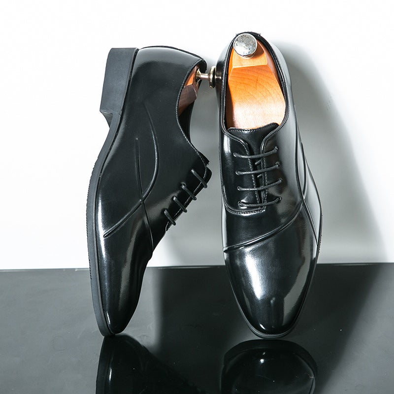 Men'S Shoes Plus Size New Casual Leather Shoes Fashion Men'S Business Dress Shoes Trend British Style Pointed Toe Leather Shoes - Image 1