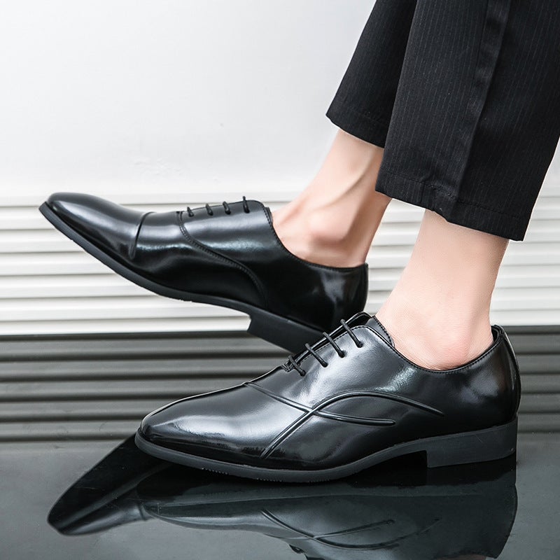 Men'S Shoes Plus Size New Casual Leather Shoes Fashion Men'S Business Dress Shoes Trend British Style Pointed Toe Leather Shoes - Image 3