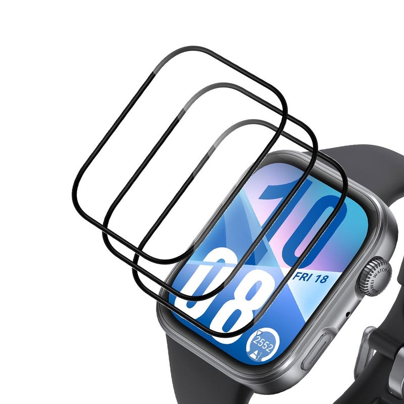 TUTUO Huawei Watch Fit 4 3-Pack Flexible HD TPU Screen Protector, Bubble-Free, Anti-Scratch, Fingerprint Support, Easy Installation - Image 3