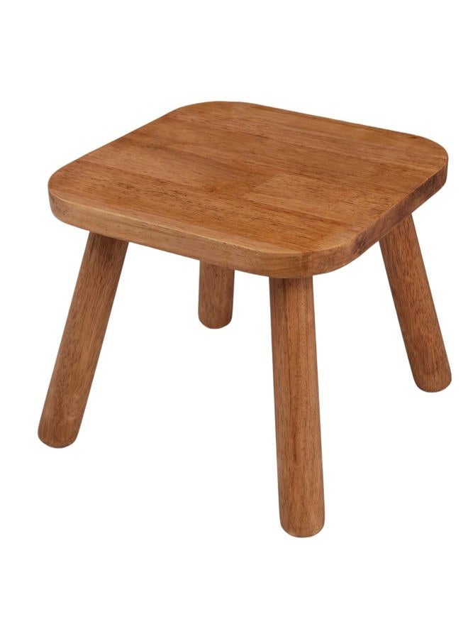 zaowofires Solid Wood Step Stool，Wooden Plant Stool, Wood Plant Stand, Round Footstool, Removable Portable, Small Short Shoe Changing Stool ((Walnut, 9.3inch) - Image 1