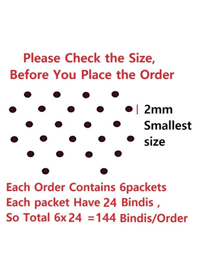 فاما Fashions Velvet Kumkum Round Bindis Bindi للنساء (Small Round Bindis) كستنائي  - Image 4