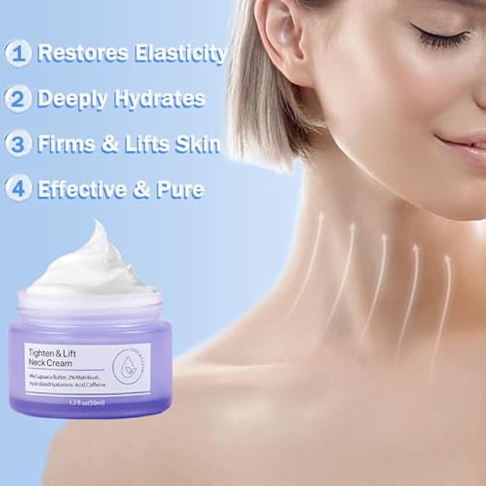 Qawnfy Neck Firming Cream, Tighten and Lift Firming Neck Cream, Neck Creams for Tightening Lifting Sagging Skin and Hydrating, Neck Cream- Moisturizes, Lifting & Recovery, Help Reduce Fine Lines & Wrinkles - Image 2