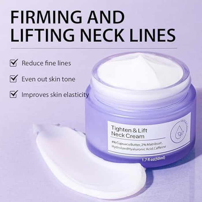 Qawnfy Neck Firming Cream, Tighten and Lift Firming Neck Cream, Neck Creams for Tightening Lifting Sagging Skin and Hydrating, Neck Cream- Moisturizes, Lifting & Recovery, Help Reduce Fine Lines & Wrinkles - Image 3
