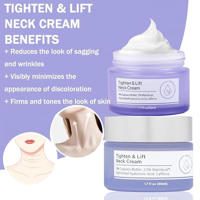 Qawnfy Neck Firming Cream, Tighten and Lift Firming Neck Cream, Neck Creams for Tightening Lifting Sagging Skin and Hydrating, Neck Cream- Moisturizes, Lifting & Recovery, Help Reduce Fine Lines & Wrinkles - Image 5