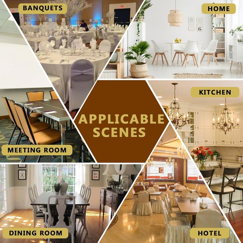 Styleys Velvet Dining Chair Covers Stretch Chair Covers for Dining Room Chair Protector Covers Slipcover Chair Covers Pack of 6 Pink VEMC15 - Image 5