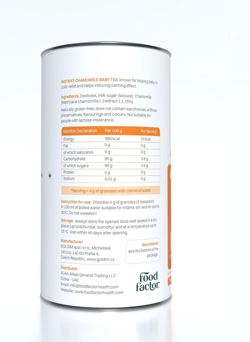 Food Factor Babio Mommy Tea – Herbal Lactation Support for Breastfeeding Mothers + Chamomile Baby Tea – Gentle Herbal Tea for Infants 200 gm - Image 2