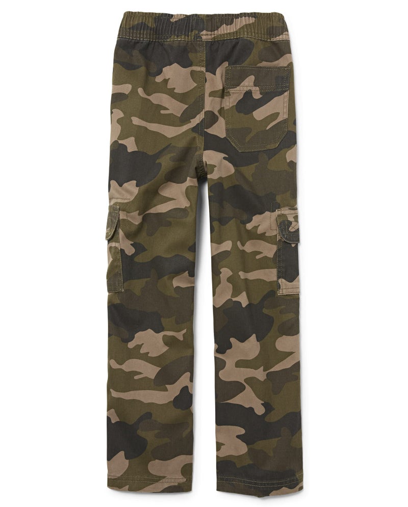 The Children's Place Boys Pull on Cargo Pants,Olive Camo Single,10 - Image 3