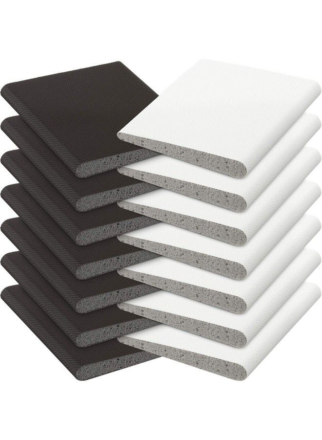 Jetec 14 Pieces Door Corner Seal Exterior Door Jamb Frame Seal Door Draft Stopper With Adhesive For Weather Stripping And Draft Protection Foam Corner Seal (Black And White) - Image 2