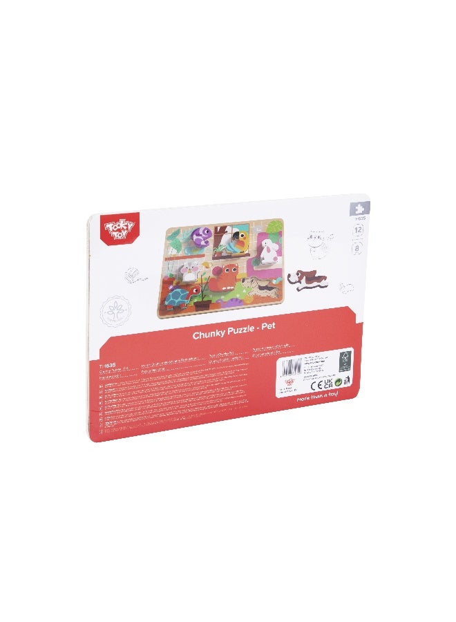 Tooky Toy Wooden Chunky Pet Puzzle - Image 2