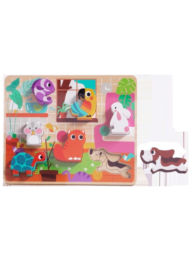 Tooky Toy Wooden Chunky Pet Puzzle - Image 1