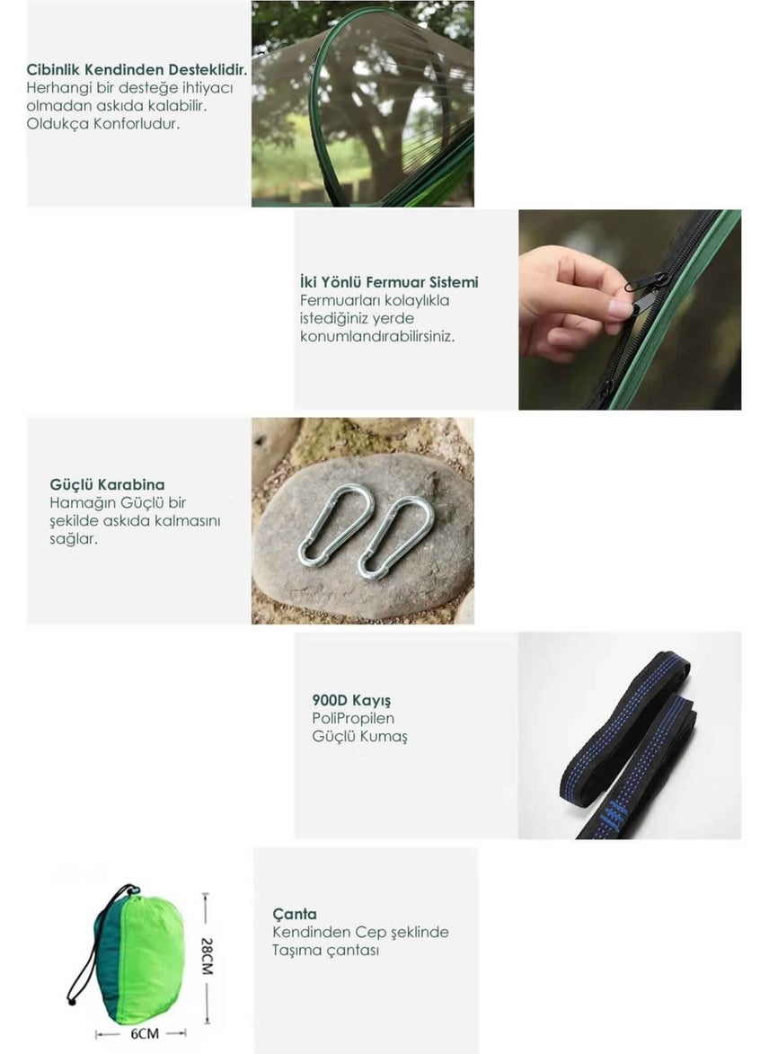 Legendary Camping - Legendary Camping Hammock with Mosquito Net - Ultra Comfort - Compact - Portable - With Bag