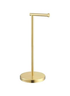Toilet Paper Holder Stand Free-Standing Tissue Paper Roll Storage Stainless Steel Rustproof,Gold Tissue Roll Holder Floor Stand Storage for Bathroom