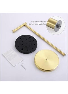 HOOKOR Toilet Paper Holder Stand Free-Standing Tissue Paper Roll Storage Stainless Steel Rustproof,Gold Tissue Roll Holder Floor Stand Storage for Bathroom  - Image 3