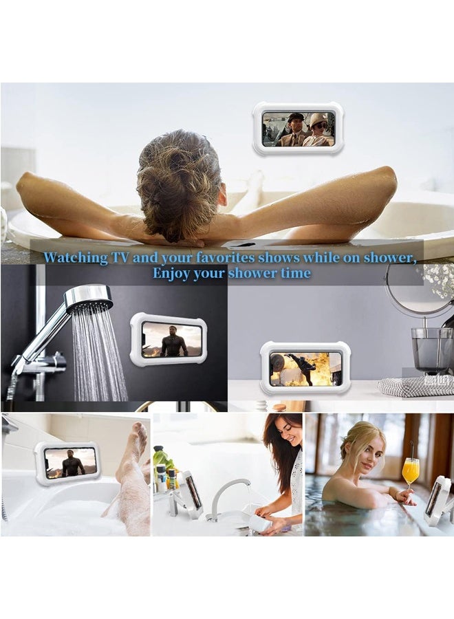 Waterproof Shower Phone Holder – 360° Rotatable,Anti-Fog High Sensitivity Touch Screen Phone Holder for Bathroom Wall Mirror Bathtub - Image 3